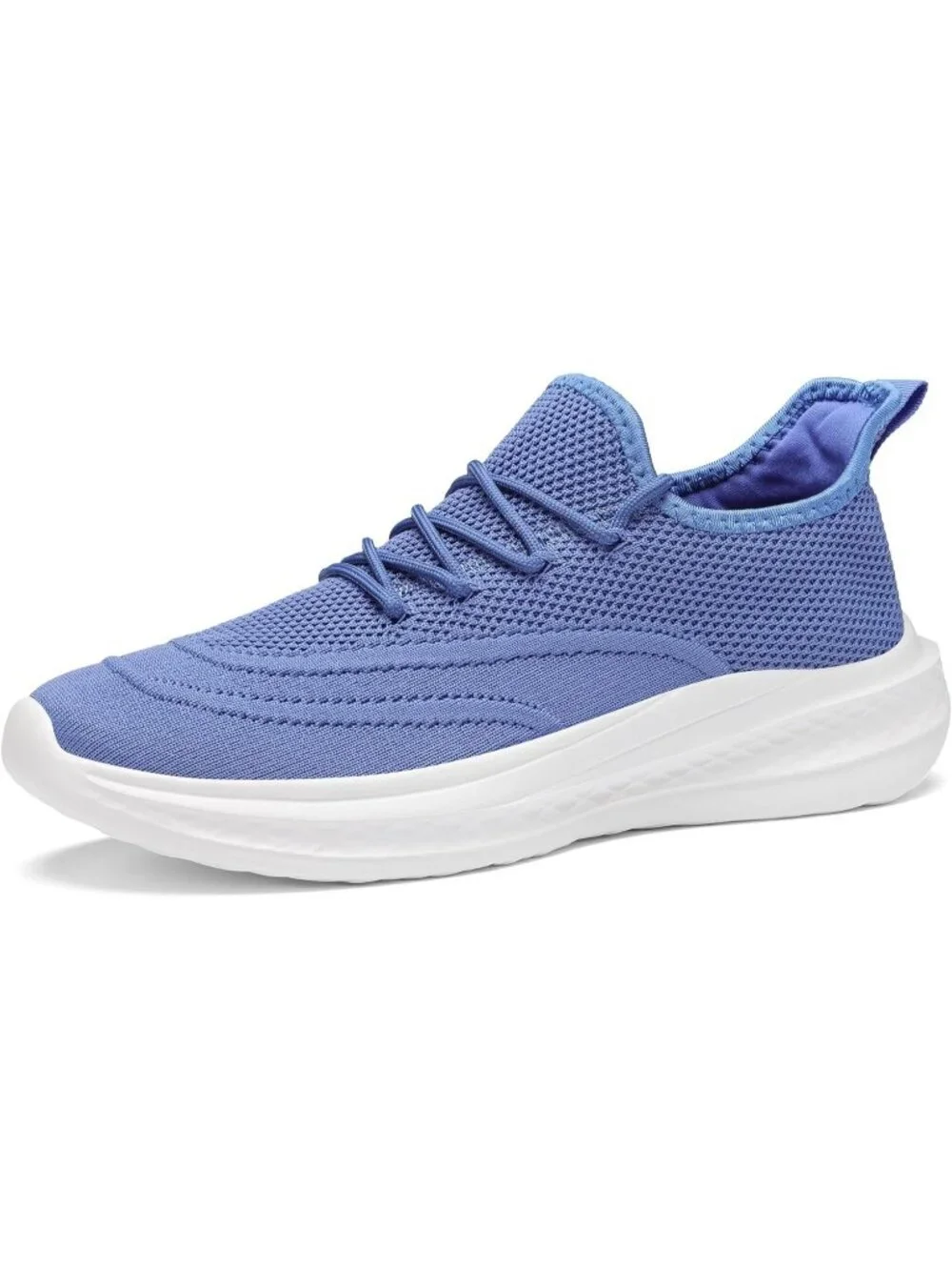 Men's Blue Running Shoes Slip On Walking Shoes Non Slip Lightweight Sneakers